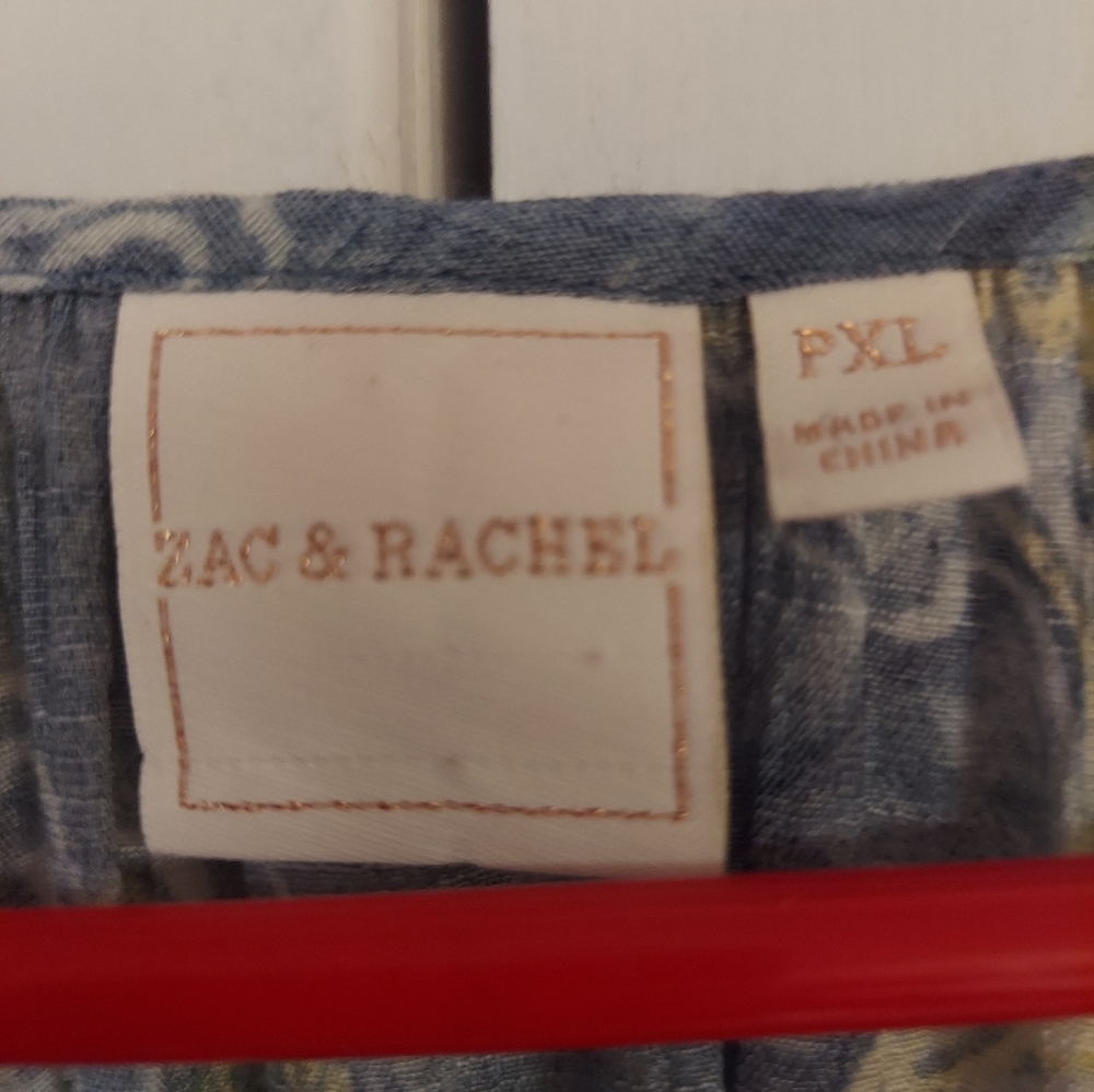 Zac & Rachel Blue and White Patterned Blouse - Picture 2 of 5